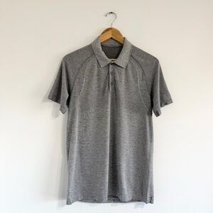 Lululemon metal vent tech polo short sleeve shirt grey